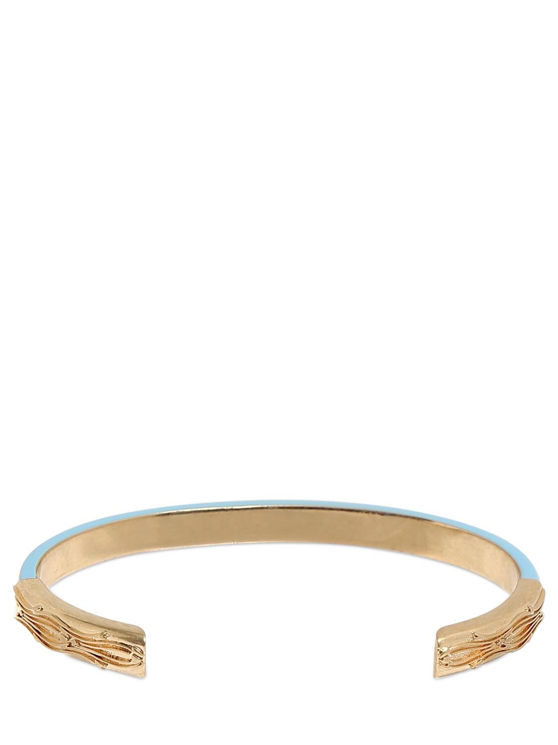 Shop Maison Margiela Enamel Crystal Star Cuff Bracelet In Gold,blue