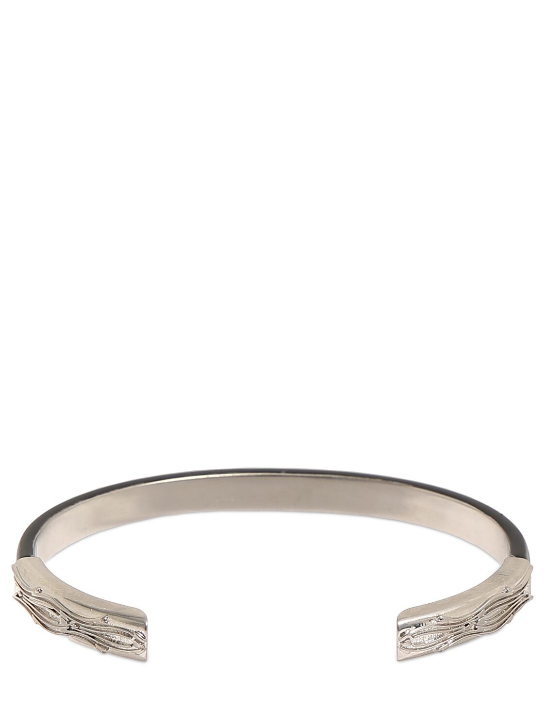 Shop Maison Margiela Enamel Crystal Star Cuff Bracelet In Black,silver