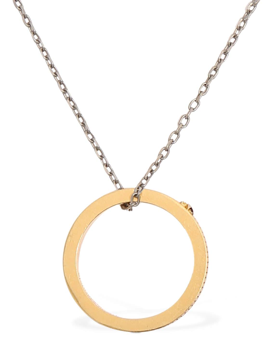Maison Margiela Engraved Necklace W/ Star In Gold