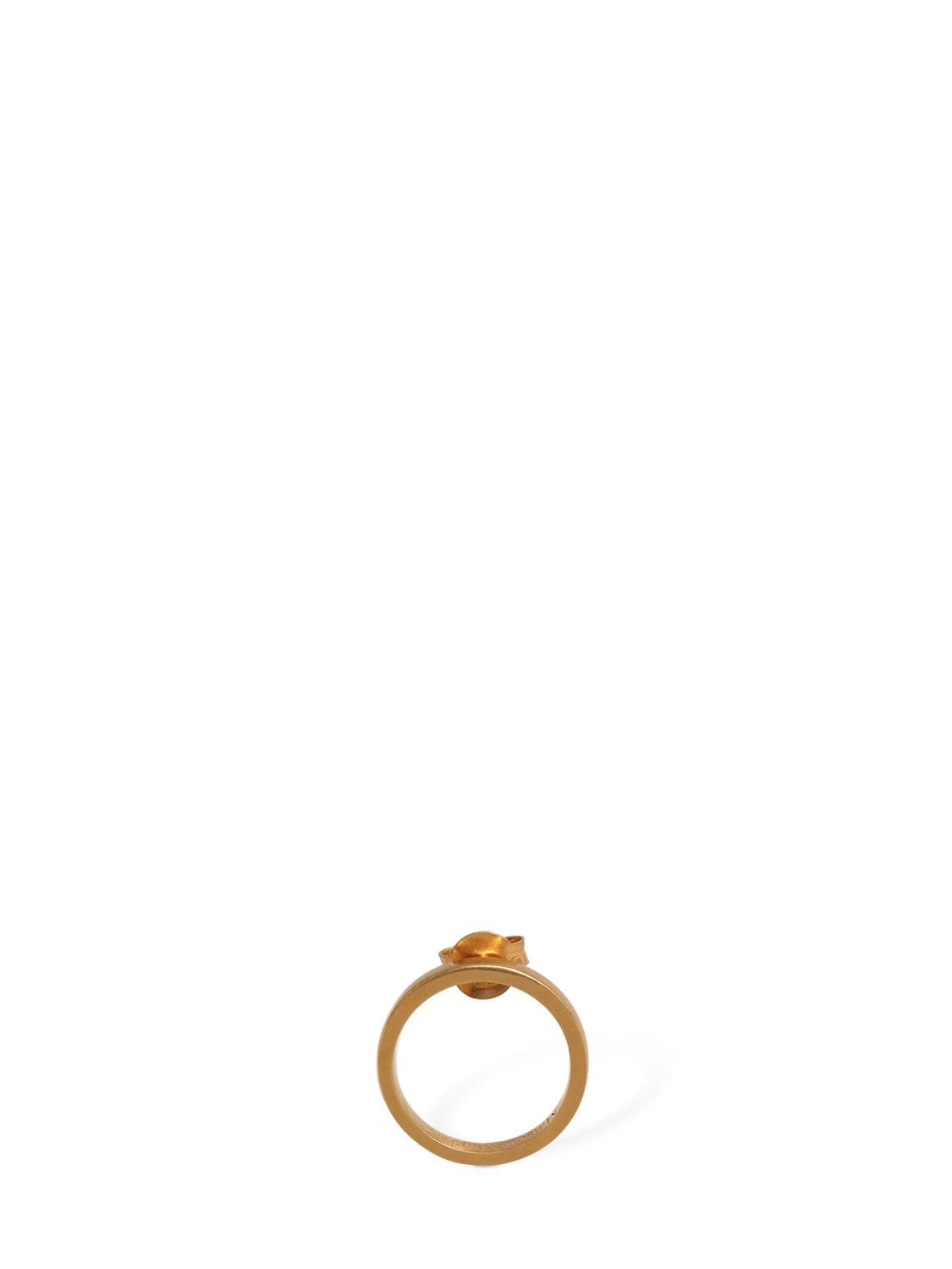Maison Margiela Logo Mono Earring In Gold