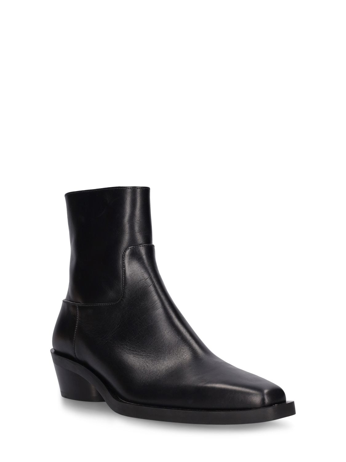 PROENZA SCHOULER 40MM BRONCO LEATHER ANKLE BOOTS 