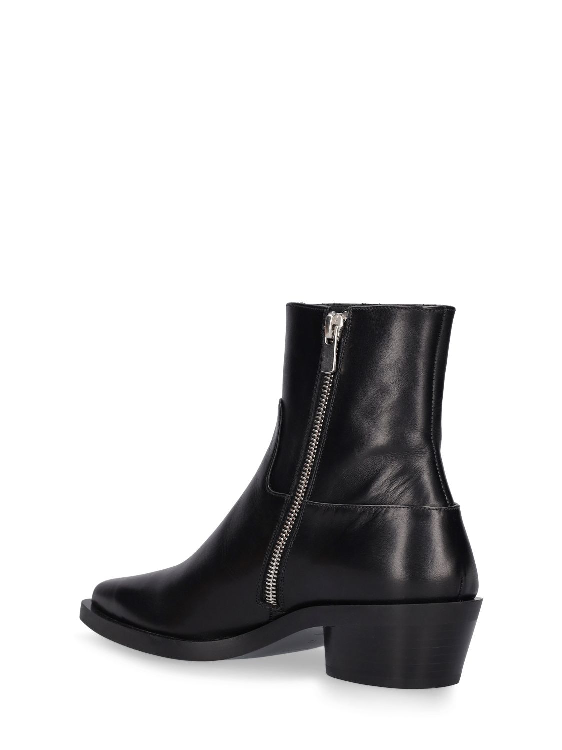 PROENZA SCHOULER 40MM BRONCO LEATHER ANKLE BOOTS 