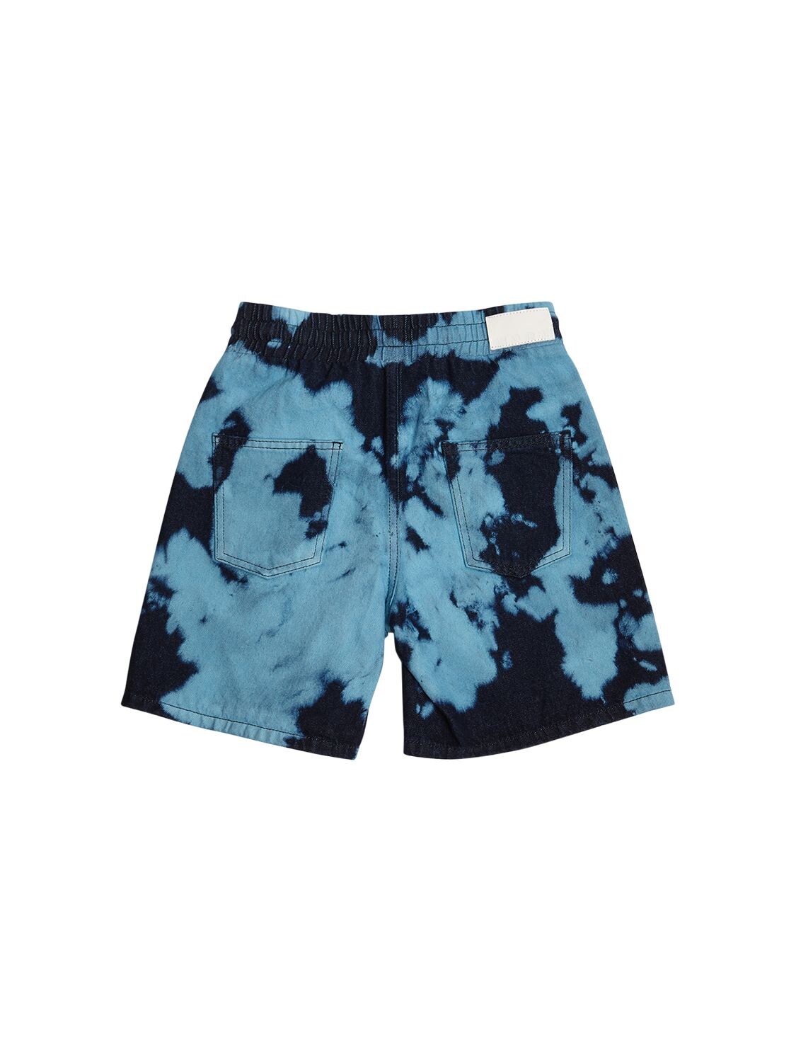 Shop Msgm Denim Shorts In Blue