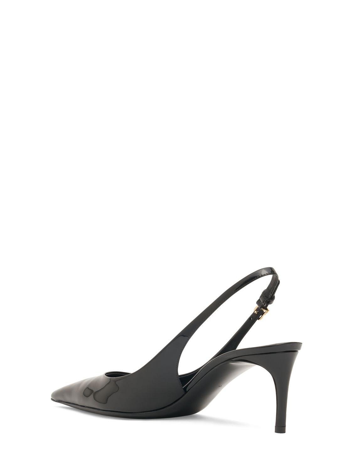 Shop Dolce & Gabbana 60mm Patent Leather Slingback Pumps In Black