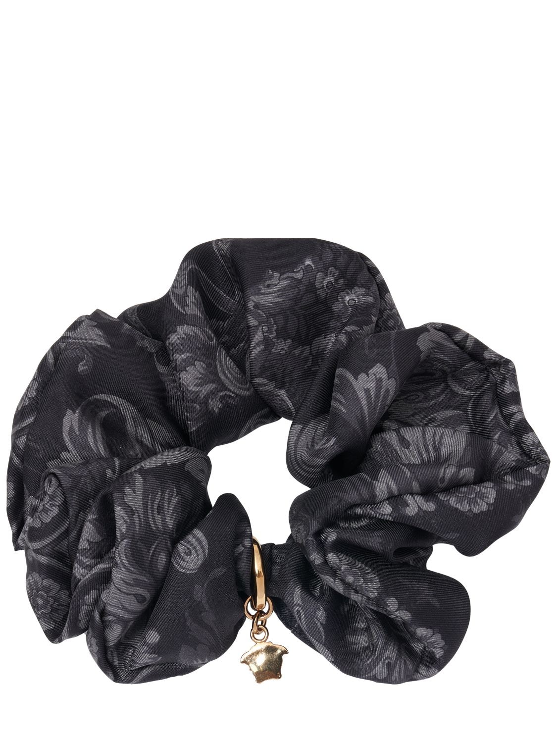Versace Jacquard Scrunchie In 블랙