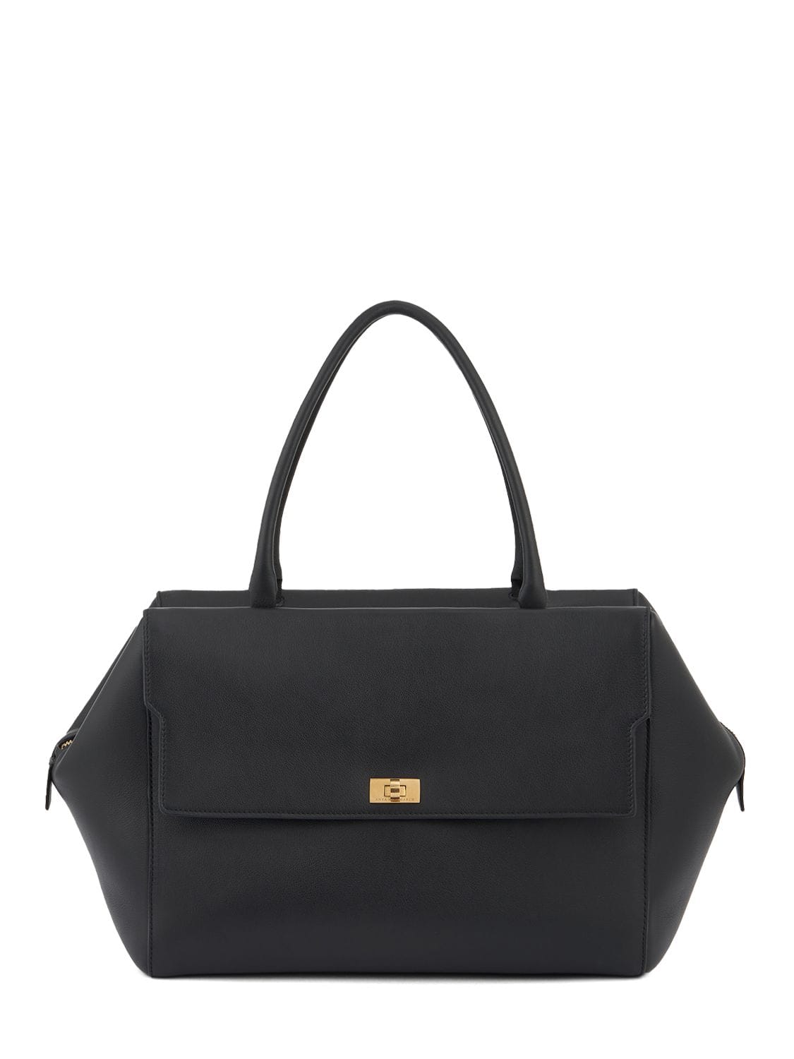 Shop Anya Hindmarch Large Seaton Leather Tote Bag In Schwarz