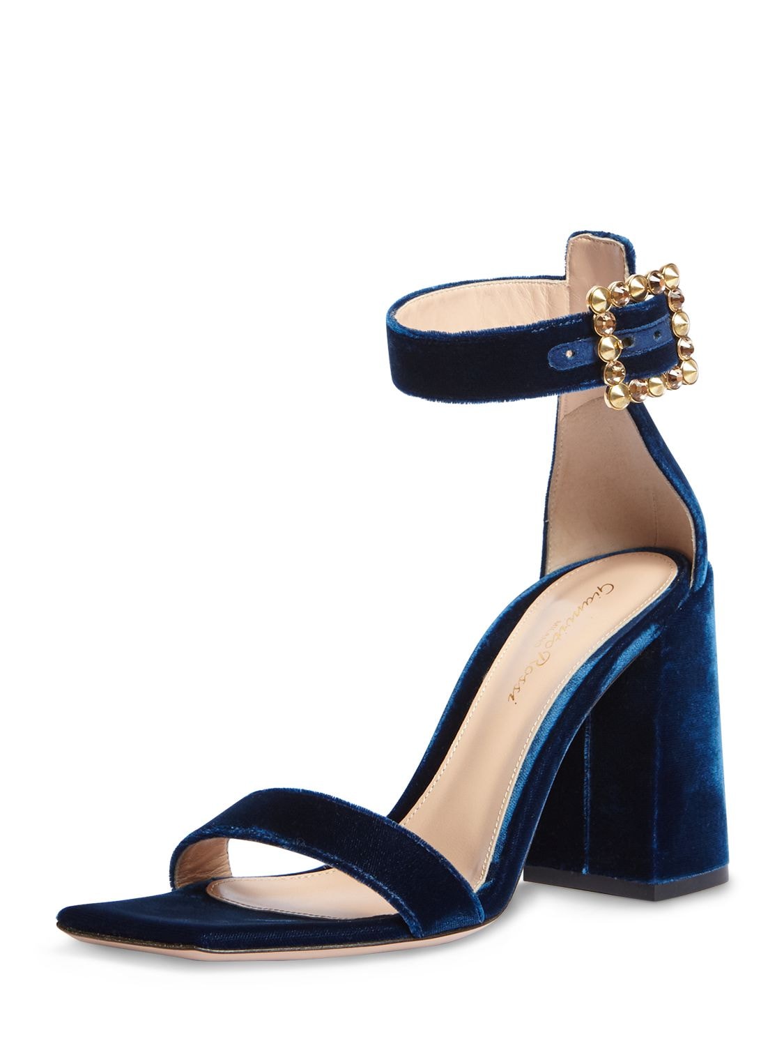 Shop Gianvito Rossi 95mm Wondy Suede High Heel Sandals In Blue