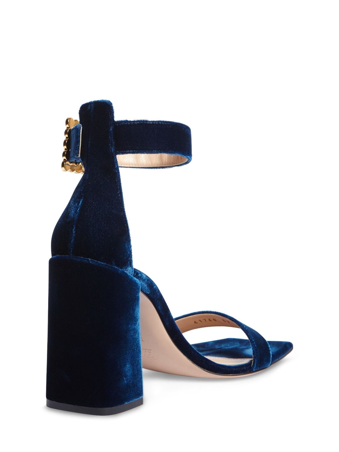 Shop Gianvito Rossi 95mm Wondy Suede High Heel Sandals In Blue