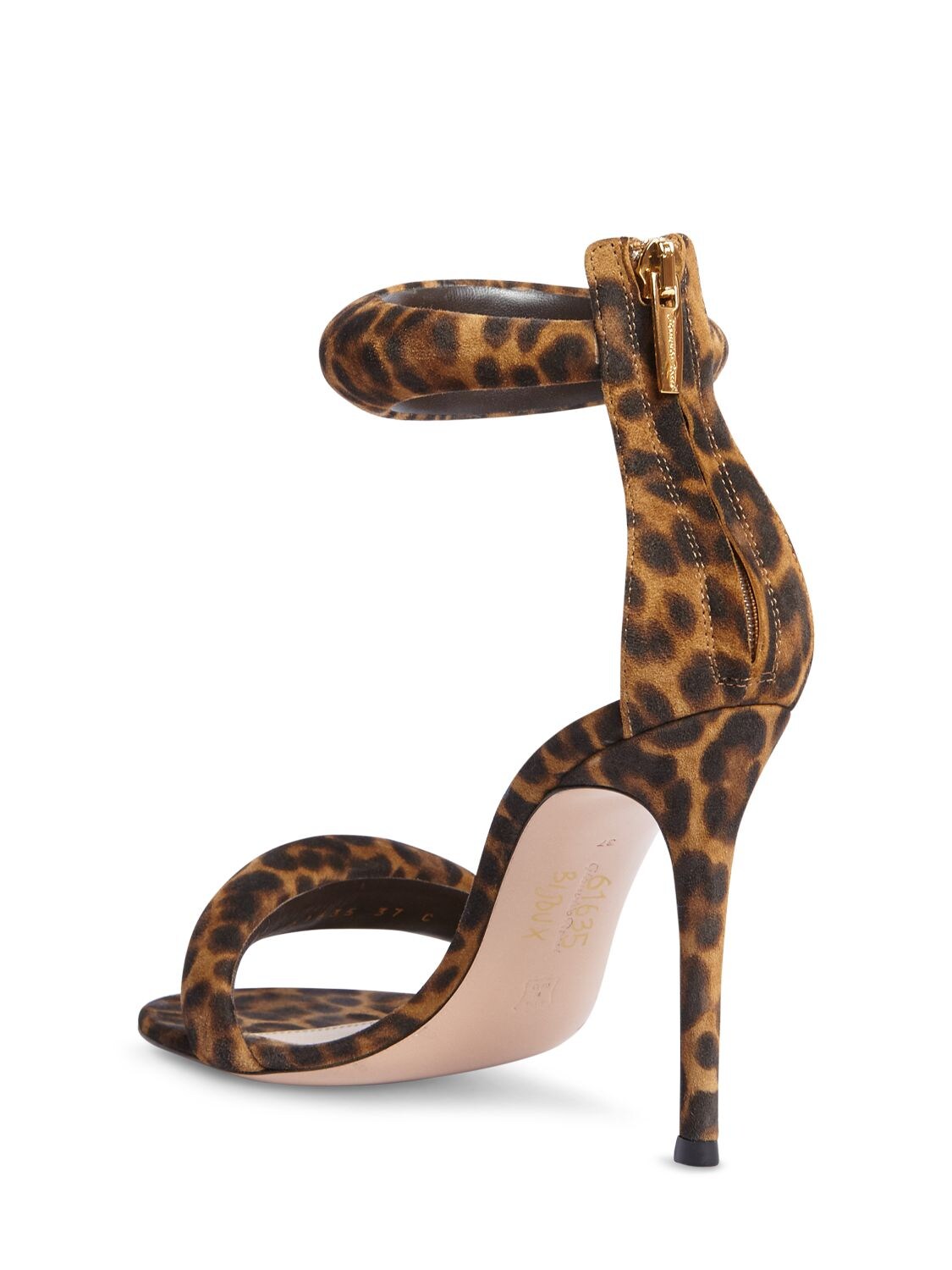 Shop Gianvito Rossi 105mm Bijoux Suede High Heel Sandals In Leopard