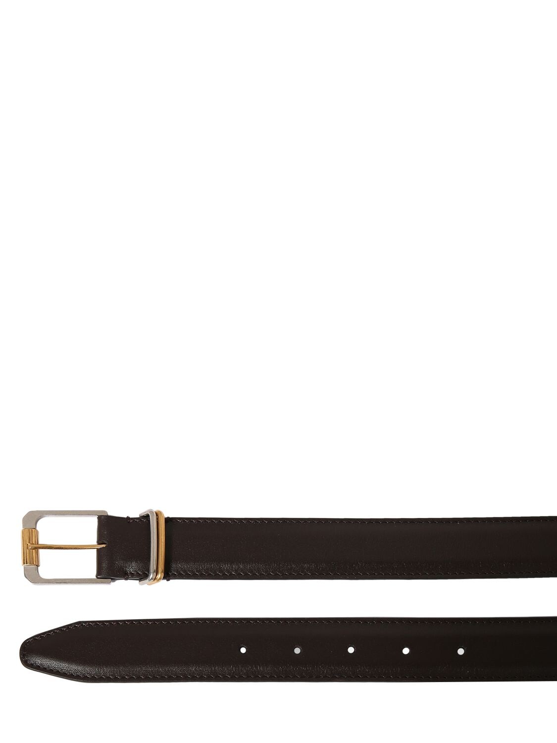 Shop The Row Moon Leather Belt In Brown Ans