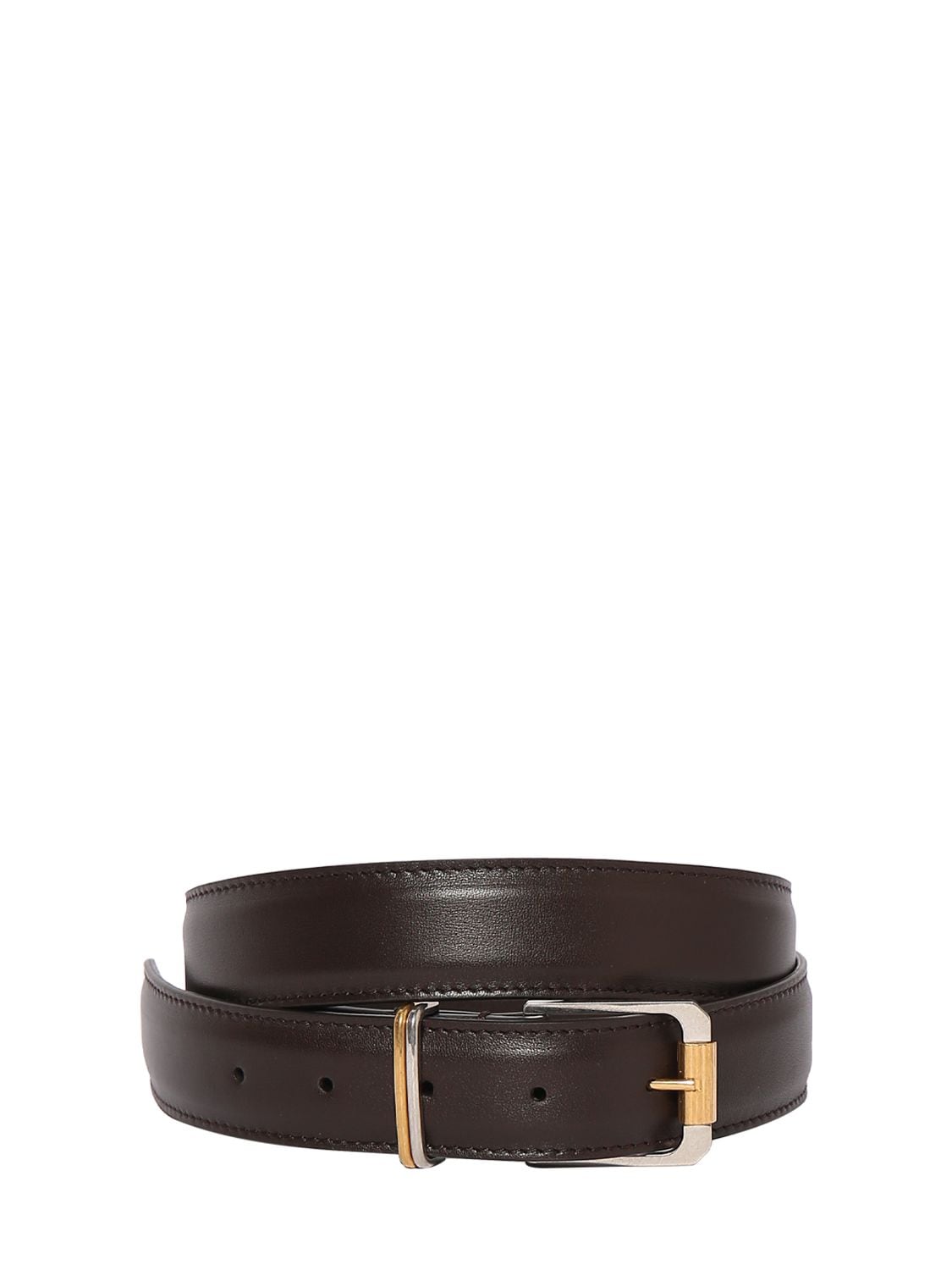 The Row Moon Leather Belt In Brown Ans