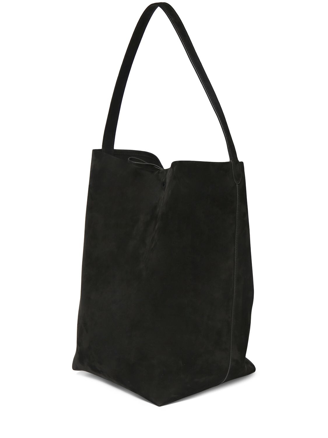 Shop The Row Large N/s Park Suede Tote Bag In Black