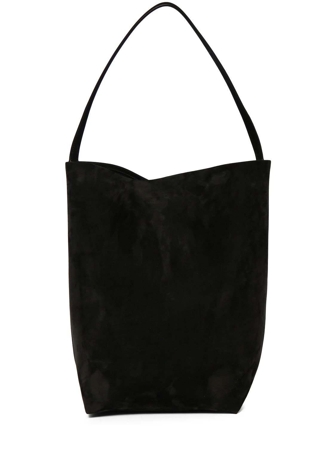 Shop The Row Large N/s Park Suede Tote Bag In Black