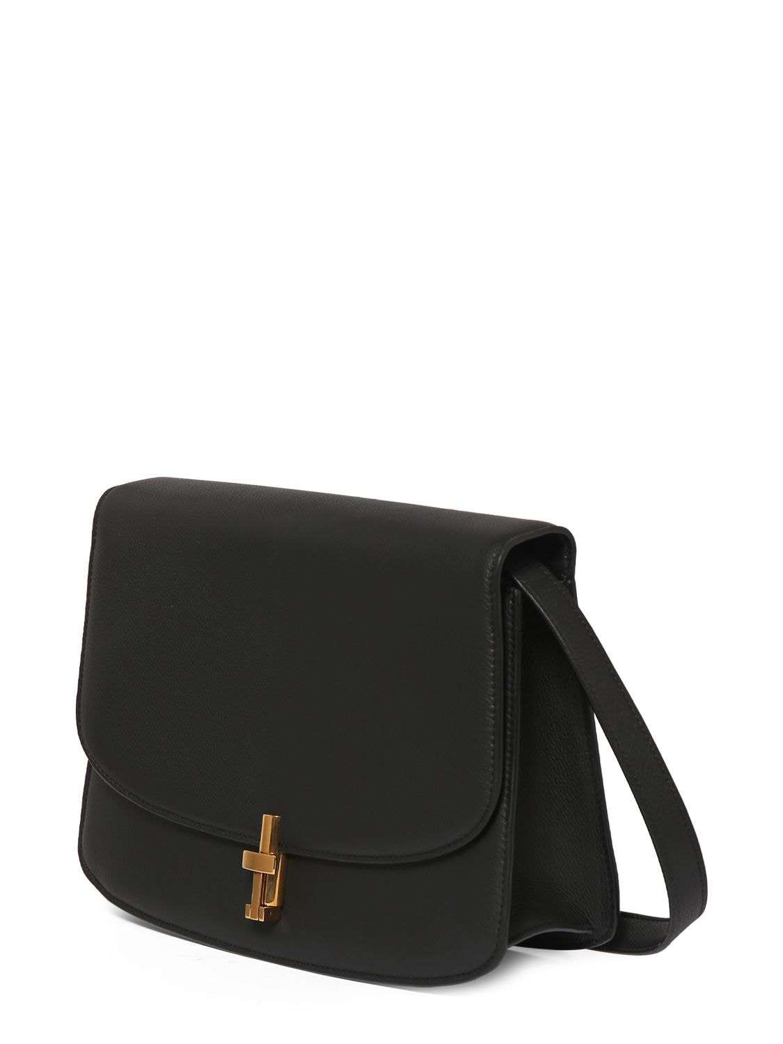 Shop The Row Sofia 8.75 Leather Crossbody Bag In Black Ang