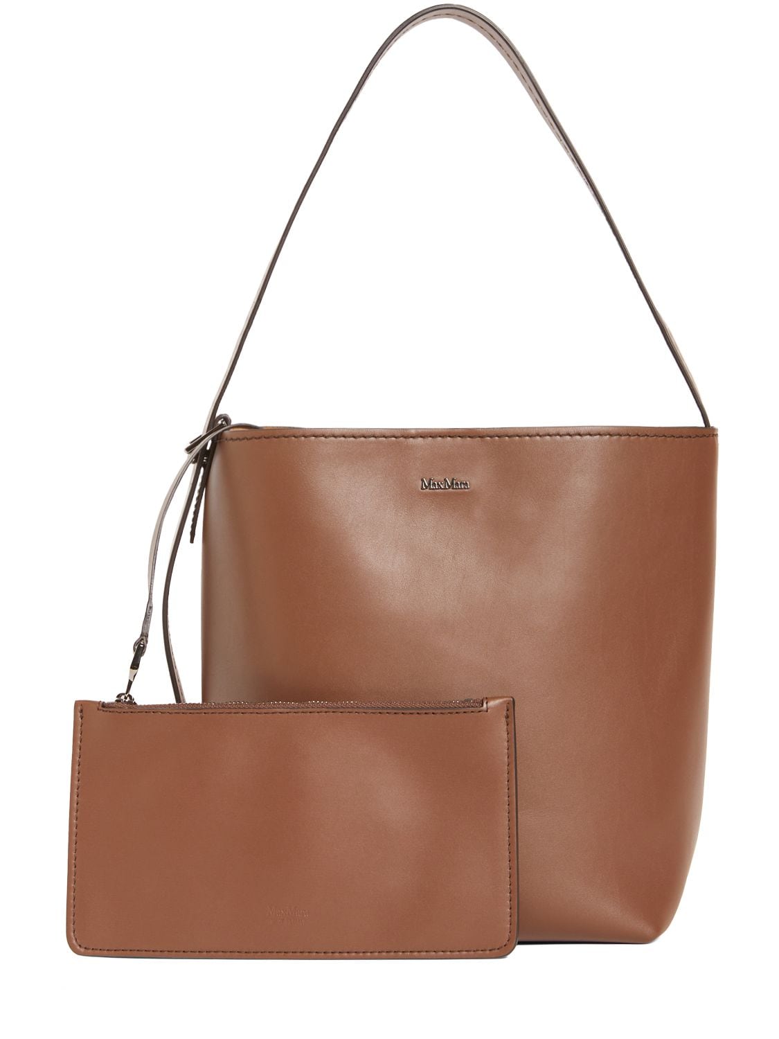 Shop Max Mara Archetipo2 Leather Tote Bag In Brown