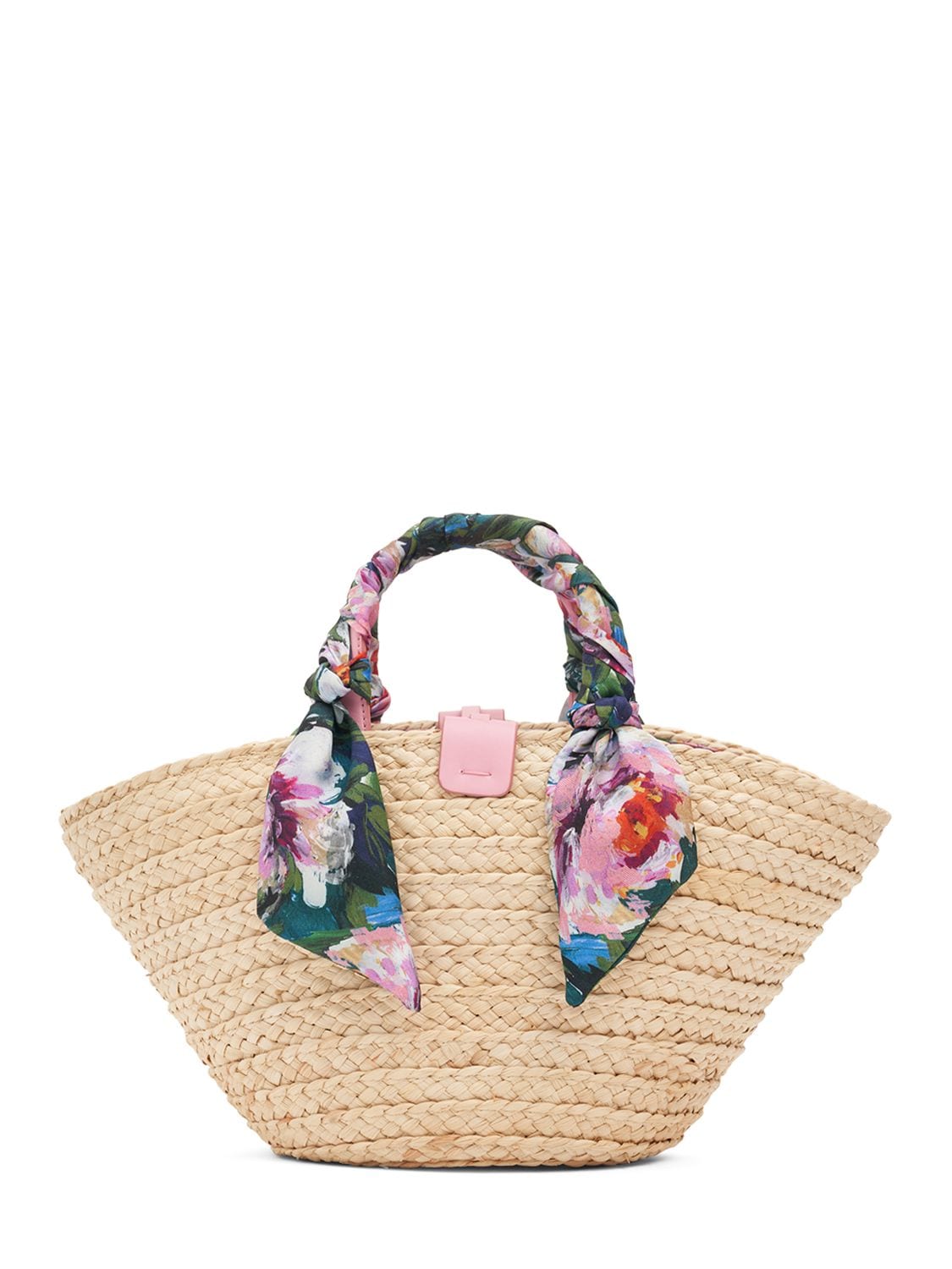 Shop Dolce & Gabbana Small Kendra Straw Tote Bag In Peonie