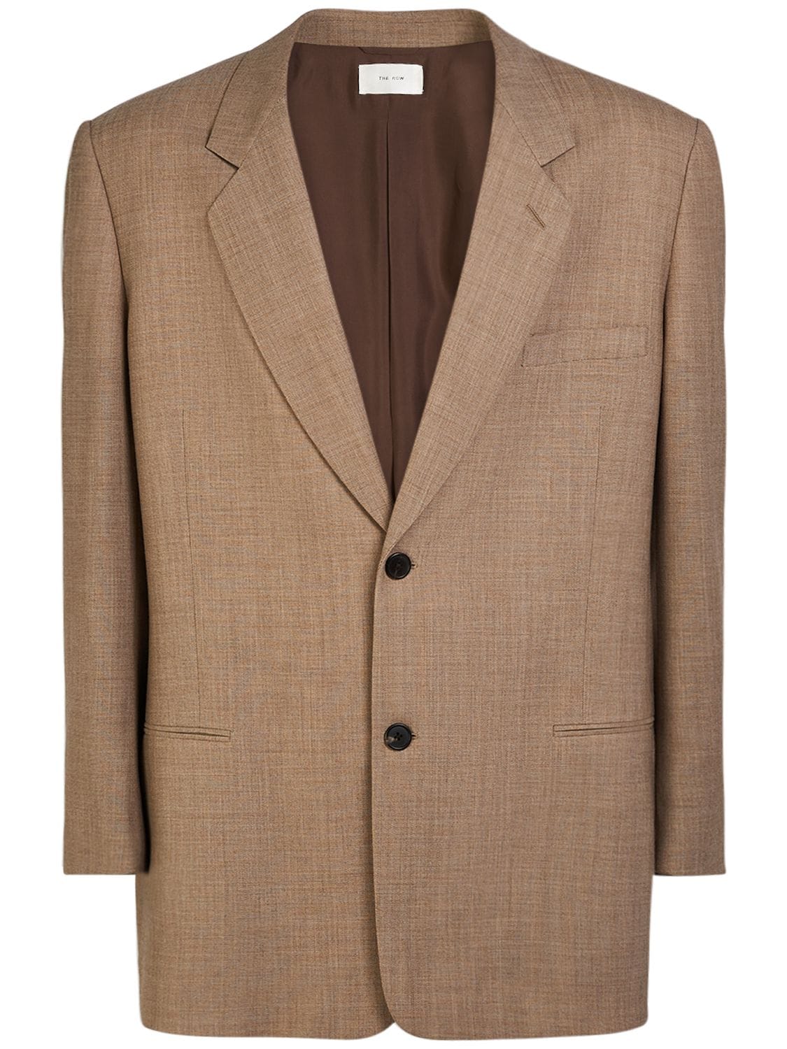 The Row Abram Single Breast Cotton Blazer In Taupe,ivory M
