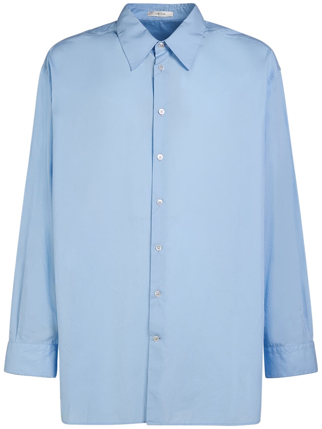 Shop The Row Atticus Cotton Shirt In Oxford Blue