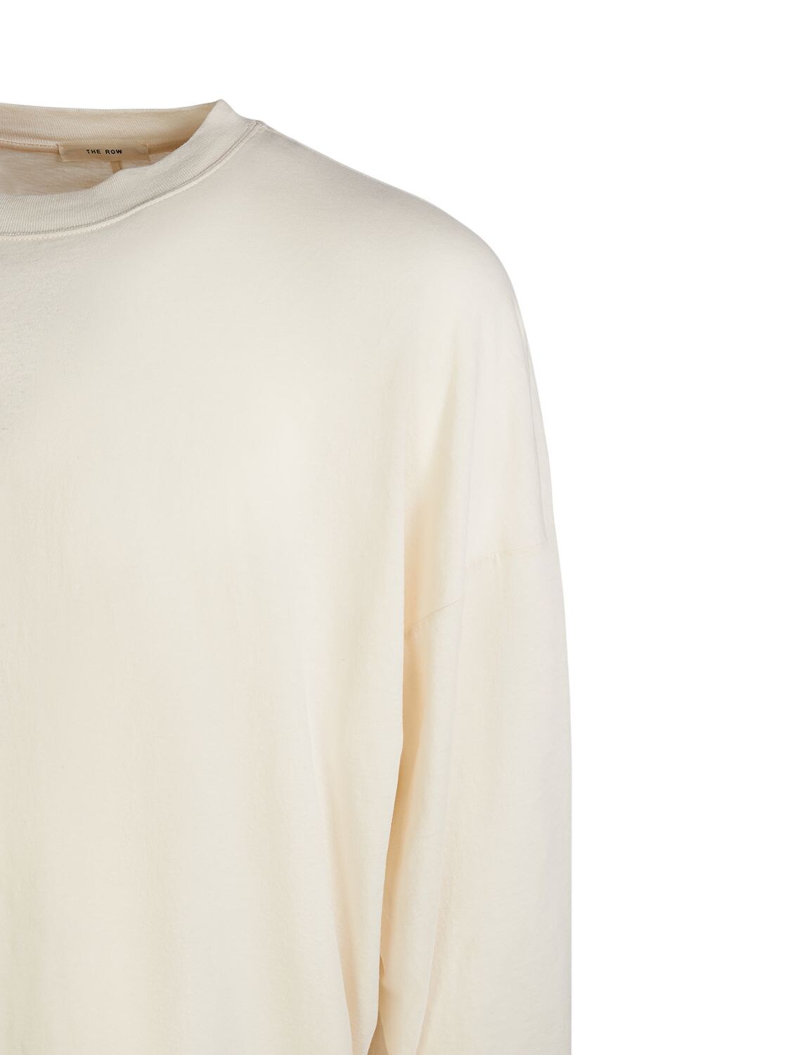 Shop The Row Dolino Cotton Long Sleeve T-shirt In Ivory