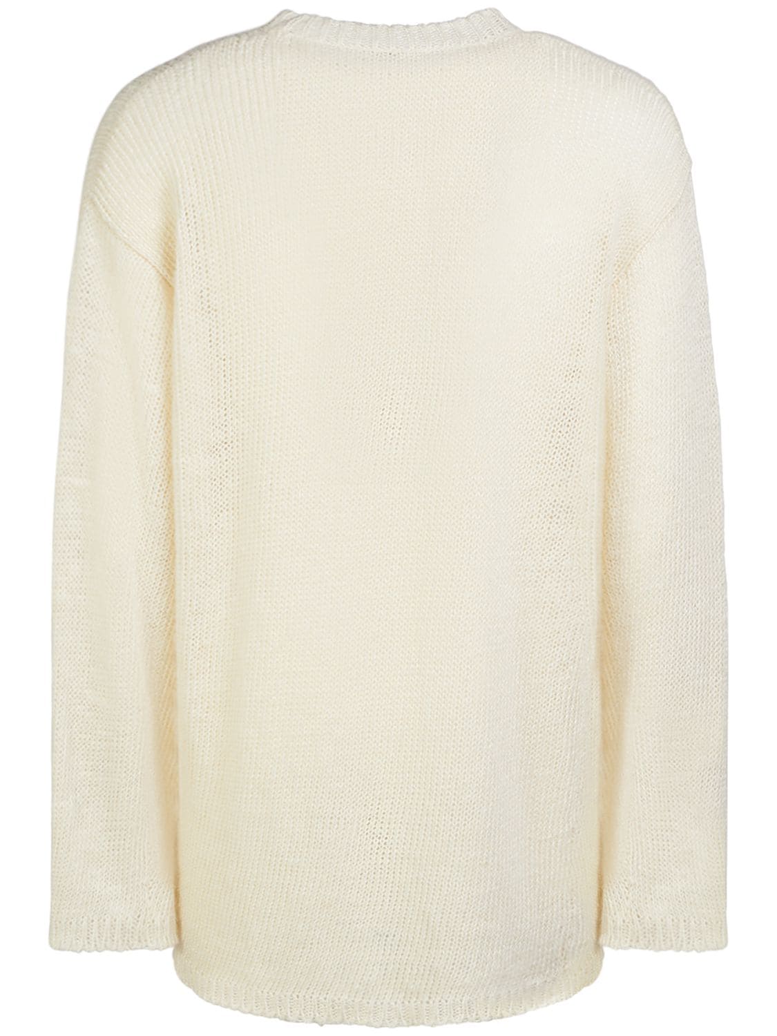Shop The Row Hank Linen Crewneck Sweater In Off White