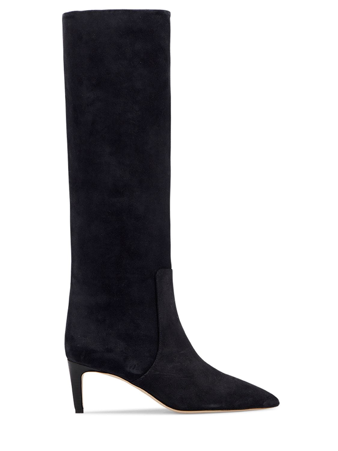 Paris Texas 60mm Stiletto Leather Tall Boots In Washed Black