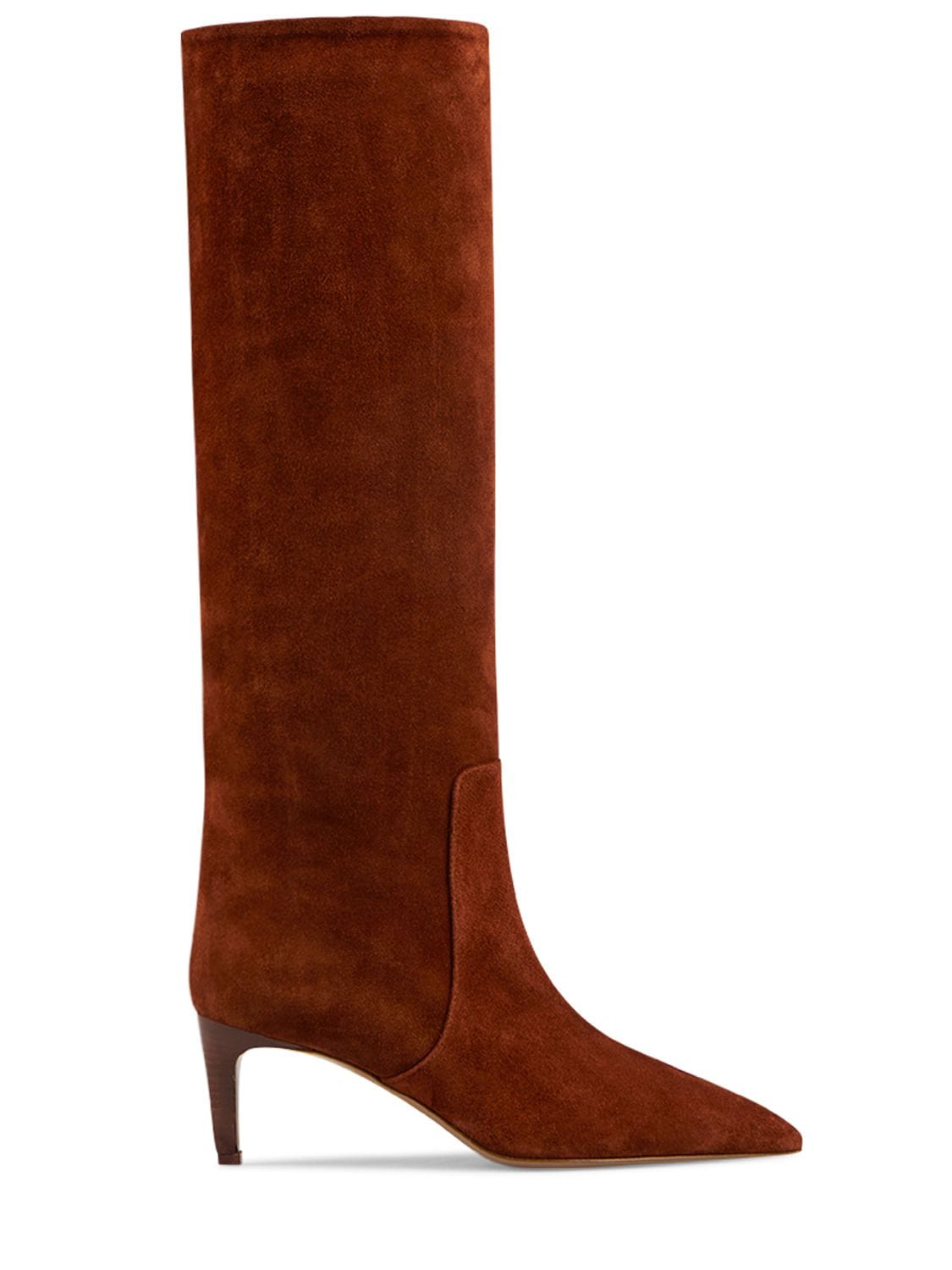 Paris Texas 60mm Stiletto Leather Tall Boots In Rust