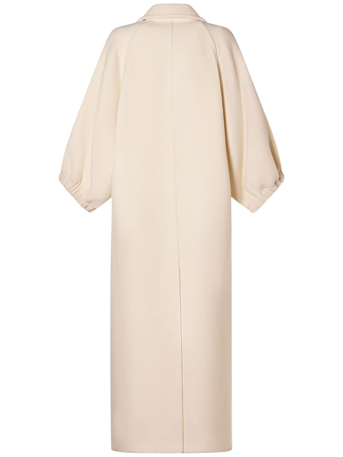 Shop Max Mara Zaffo Cashmere Double Breasted Long Coat In Ivory