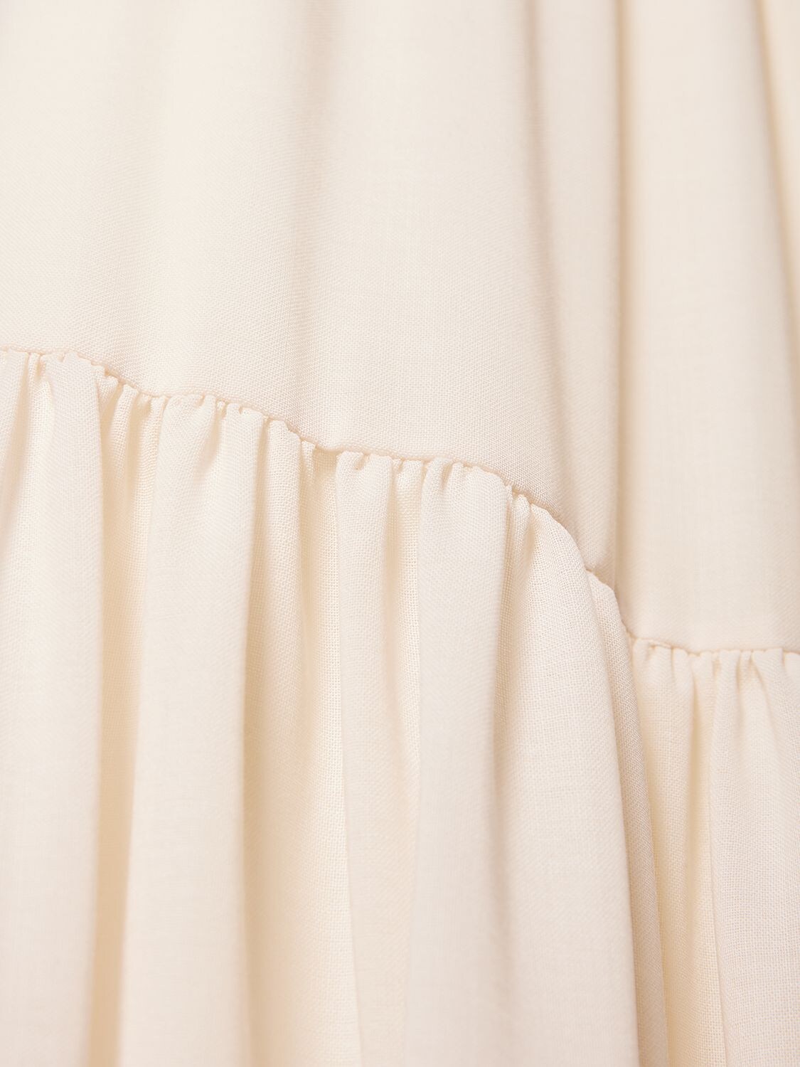 Shop Max Mara Cafila Wool Flared High Waist Long Skirt In White