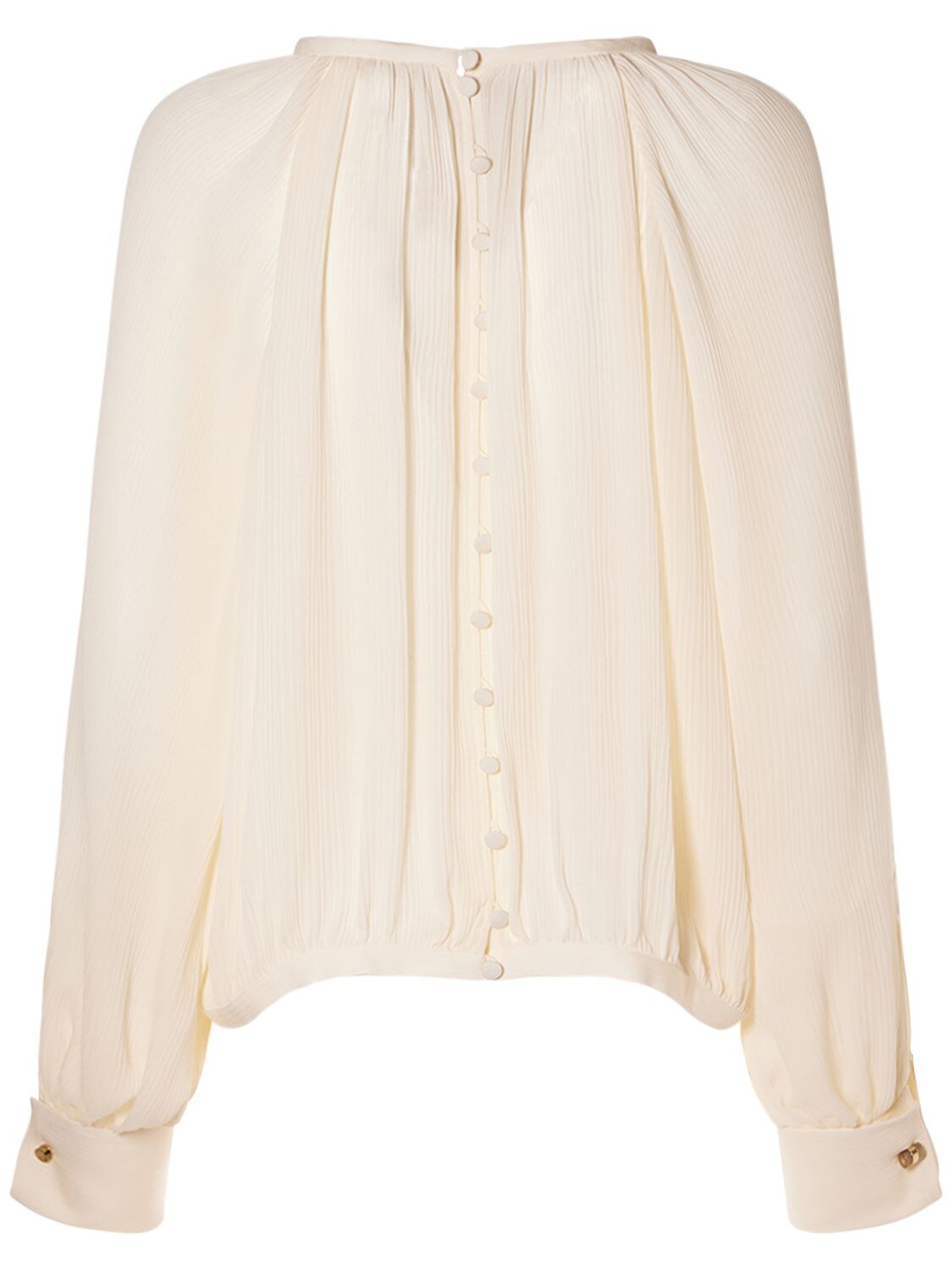 Shop Max Mara Narvel Silk Blouse Shirt In White