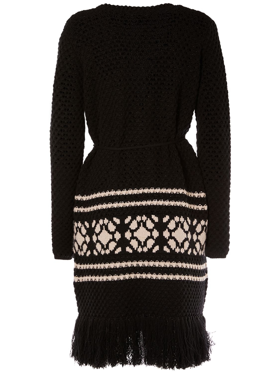 Shop Max Mara Orione Wool & Cashmere Knit Cardigan In Multi,black