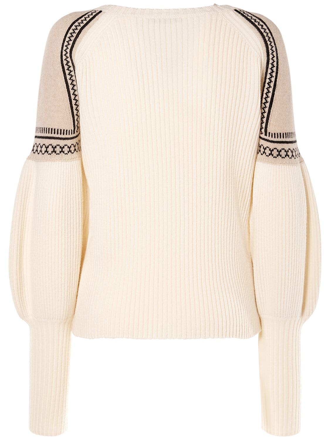 Shop Max Mara Cosetta Wool & Cashmere Flared Sweater In White,multi