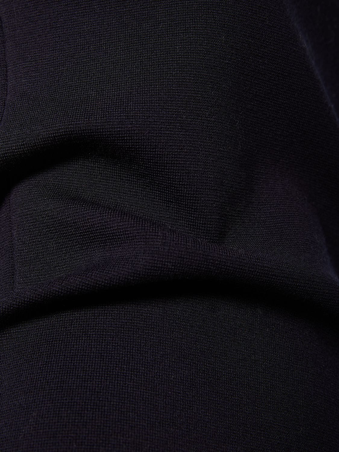 Shop Max Mara Alfeo Wool Blend Knit Sleeveless Top In Dark Blue