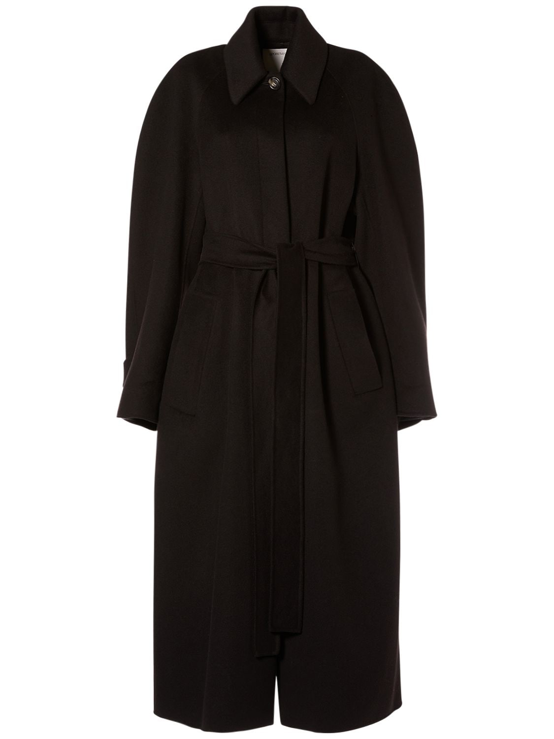 Sportmax Azzorre Wool & Cashmere Long Coat In Black