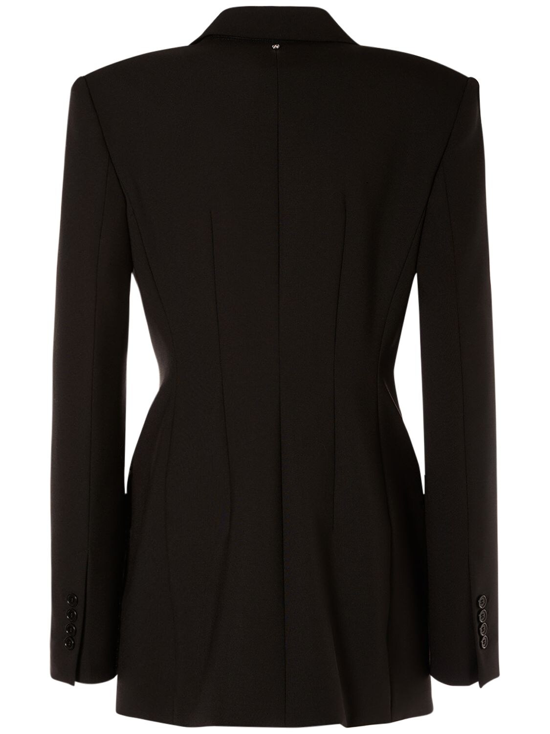 Shop Sportmax Gelly Double Breast Wool Blazer In Black