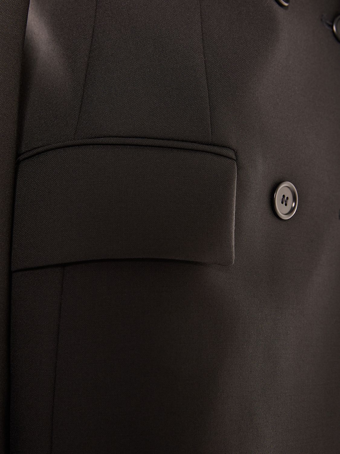 Sportmax Adamo Double Breasted Tailored Virgin Wool Blazer In Black