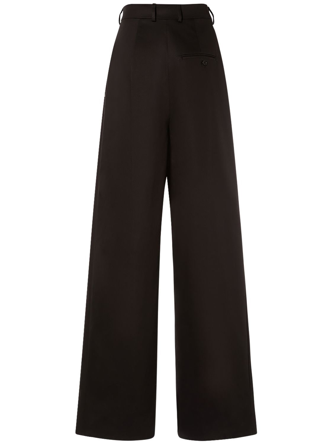 Shop Sportmax Fanfara Cotton Twill Wide Leg Pants In Black