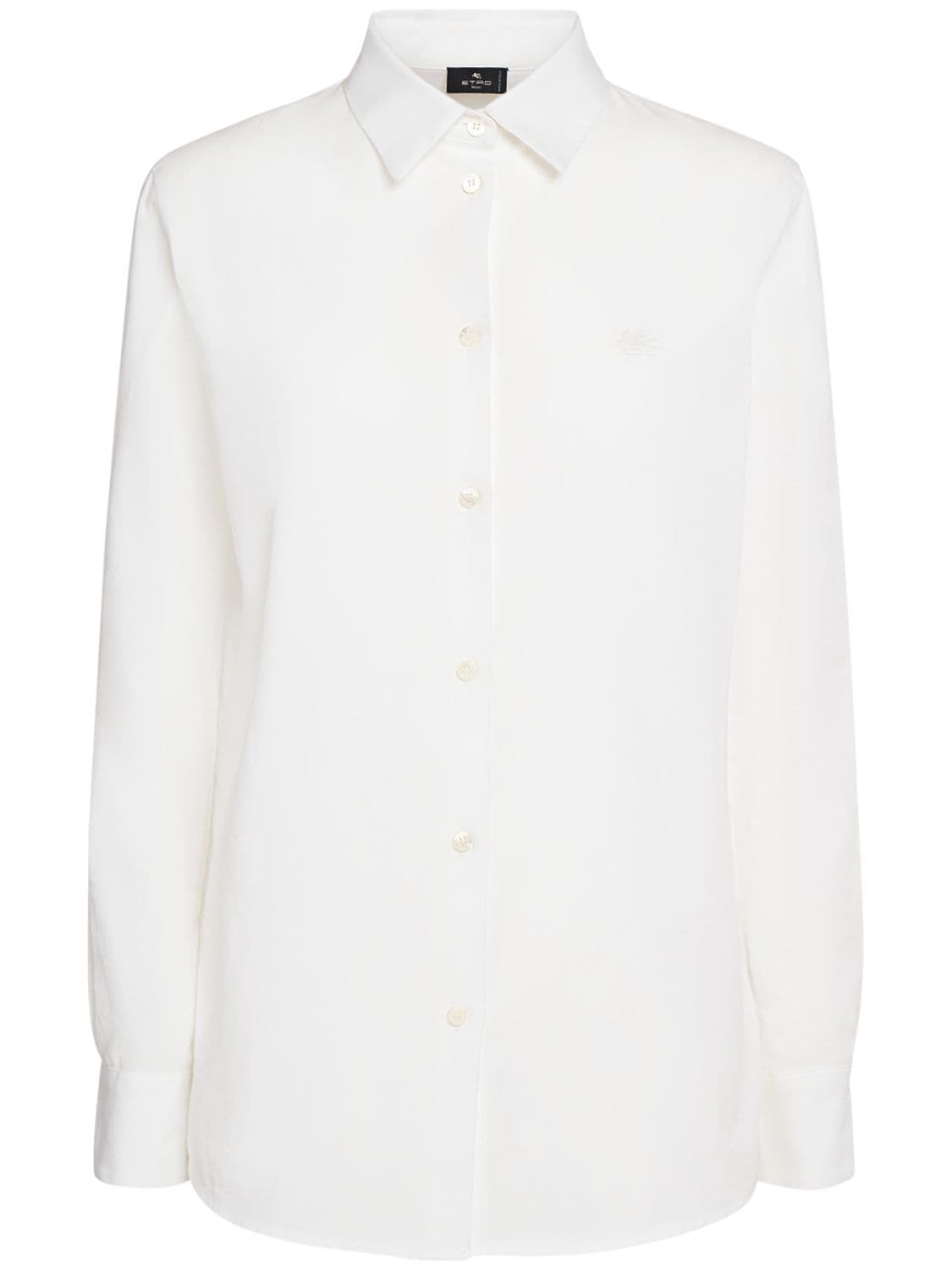 Image of Oxford Cotton Shirt W/ Logo Embroidery