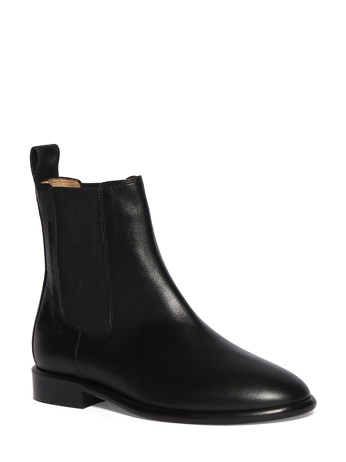 Shop Isabel Marant Jelna Leather Ankle Boots In Black