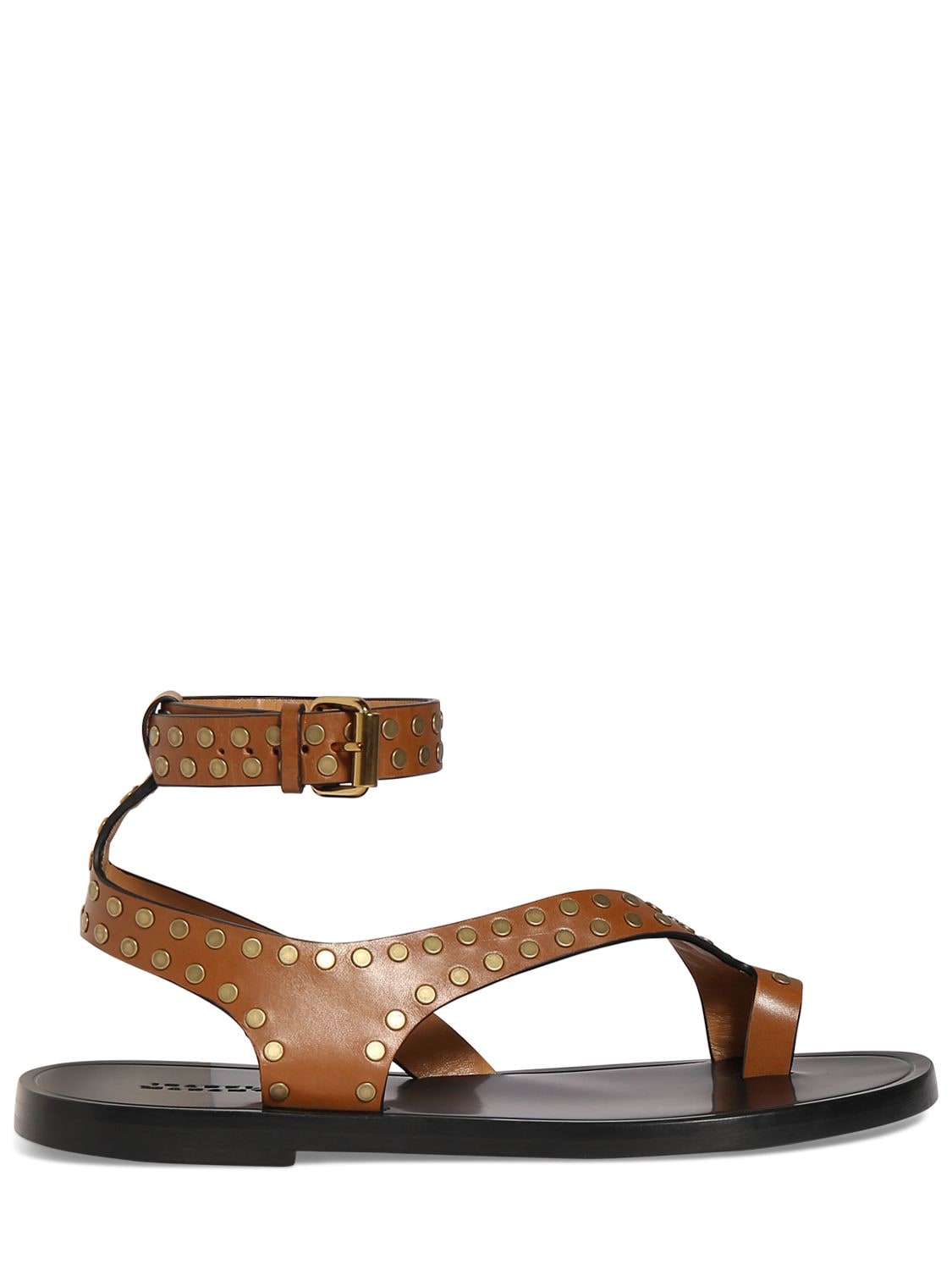 Shop Isabel Marant Jiona Leather Sandals In Tan