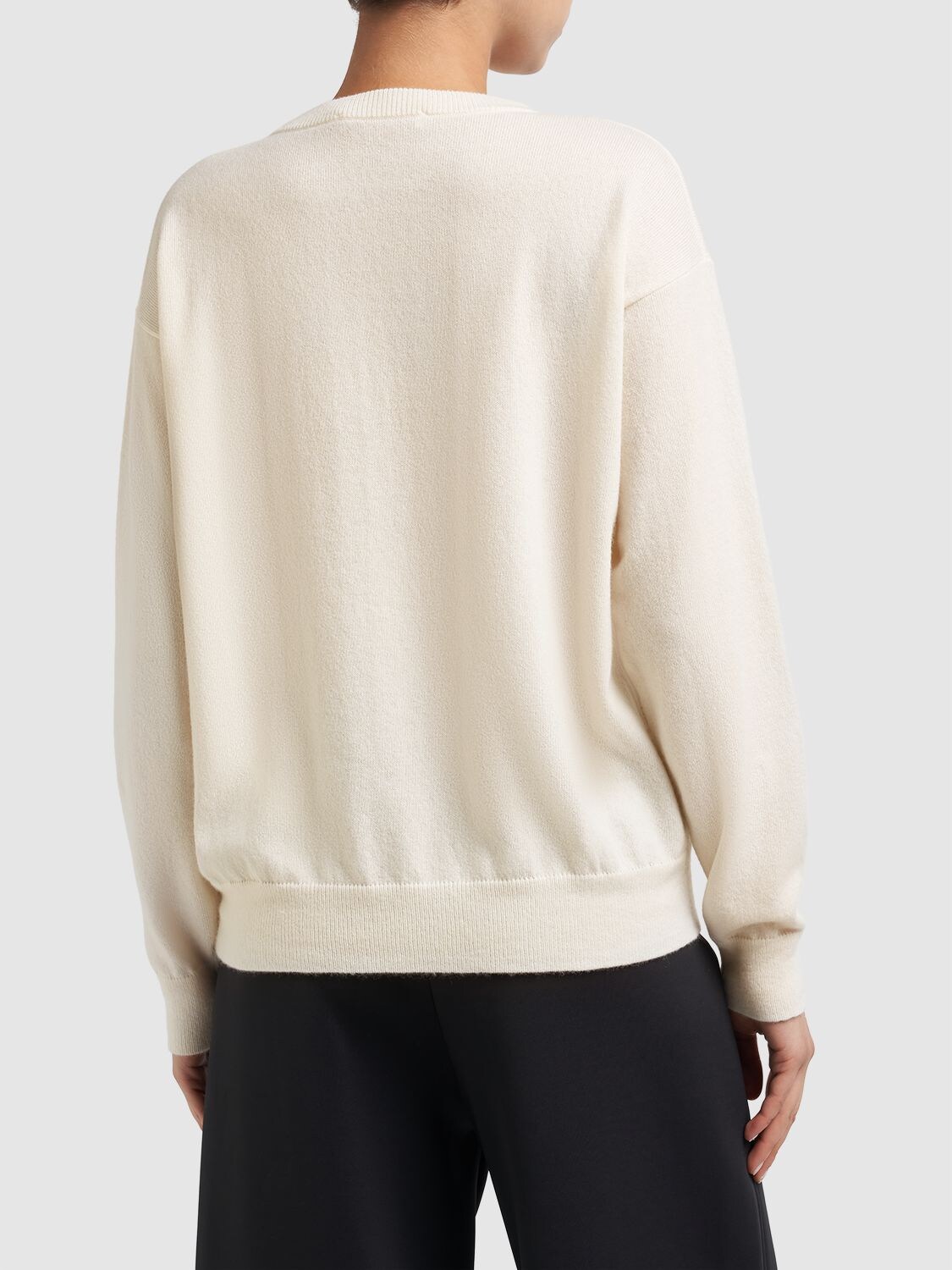 Shop Max Mara Magico Wool & Cashmere Knit Sweater In White