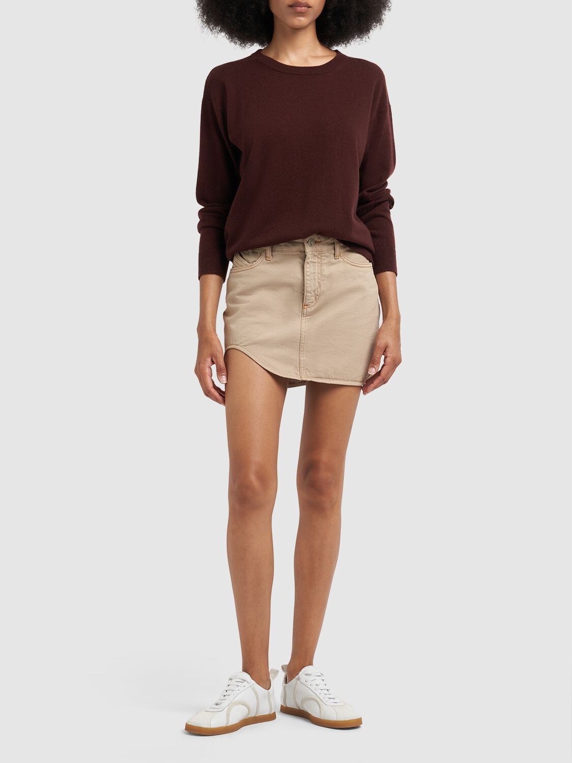 Shop Max Mara Magico Wool & Cashmere Knit Sweater In Brown
