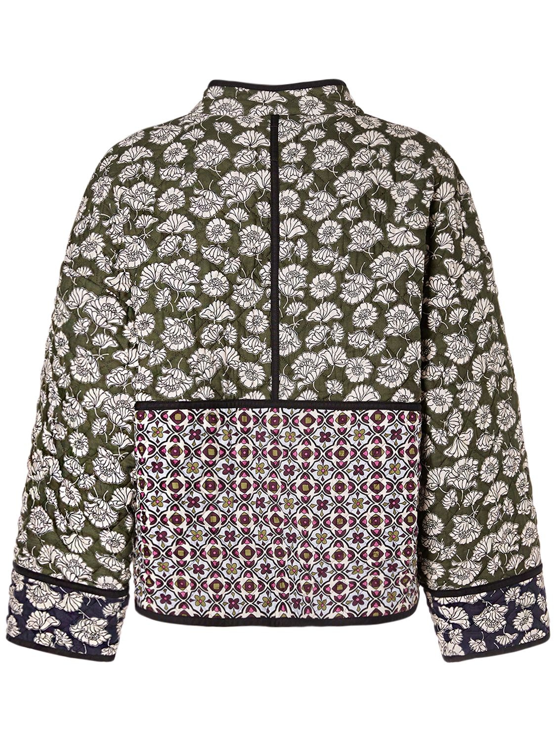 Shop Weekend Max Mara Arizia Quilted Cotton Jacket In Multicolor