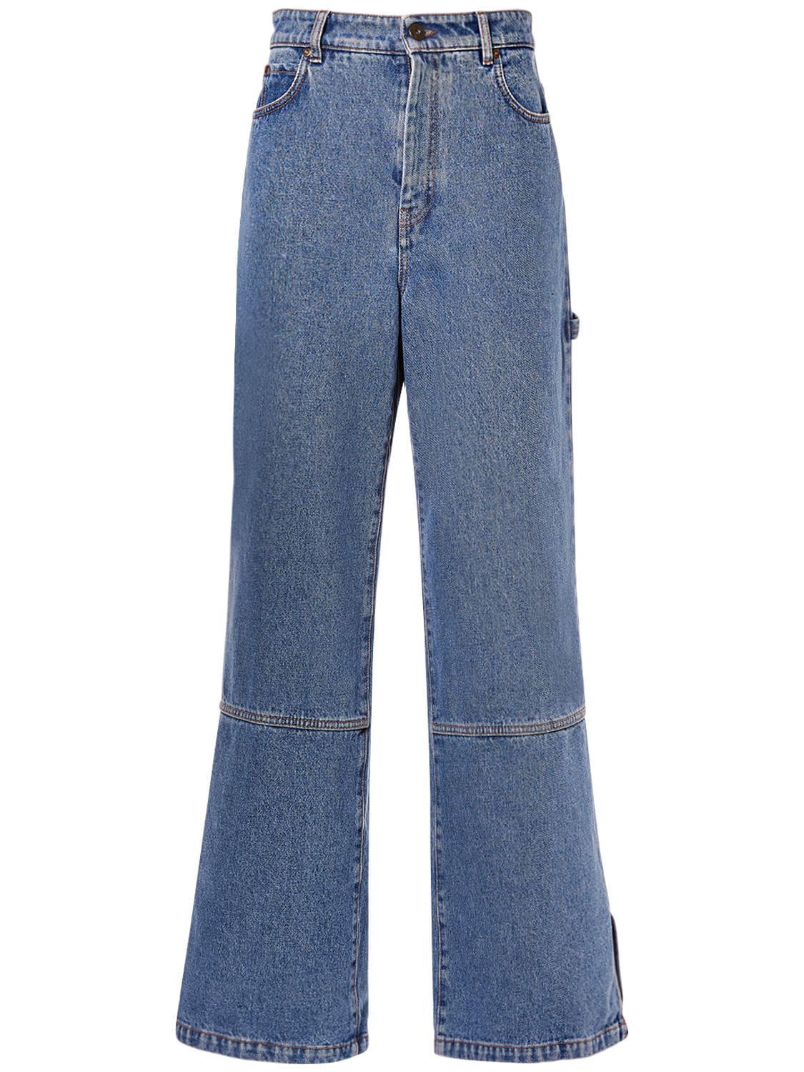 Image of Cisa Cotton Denim Wide Jeans