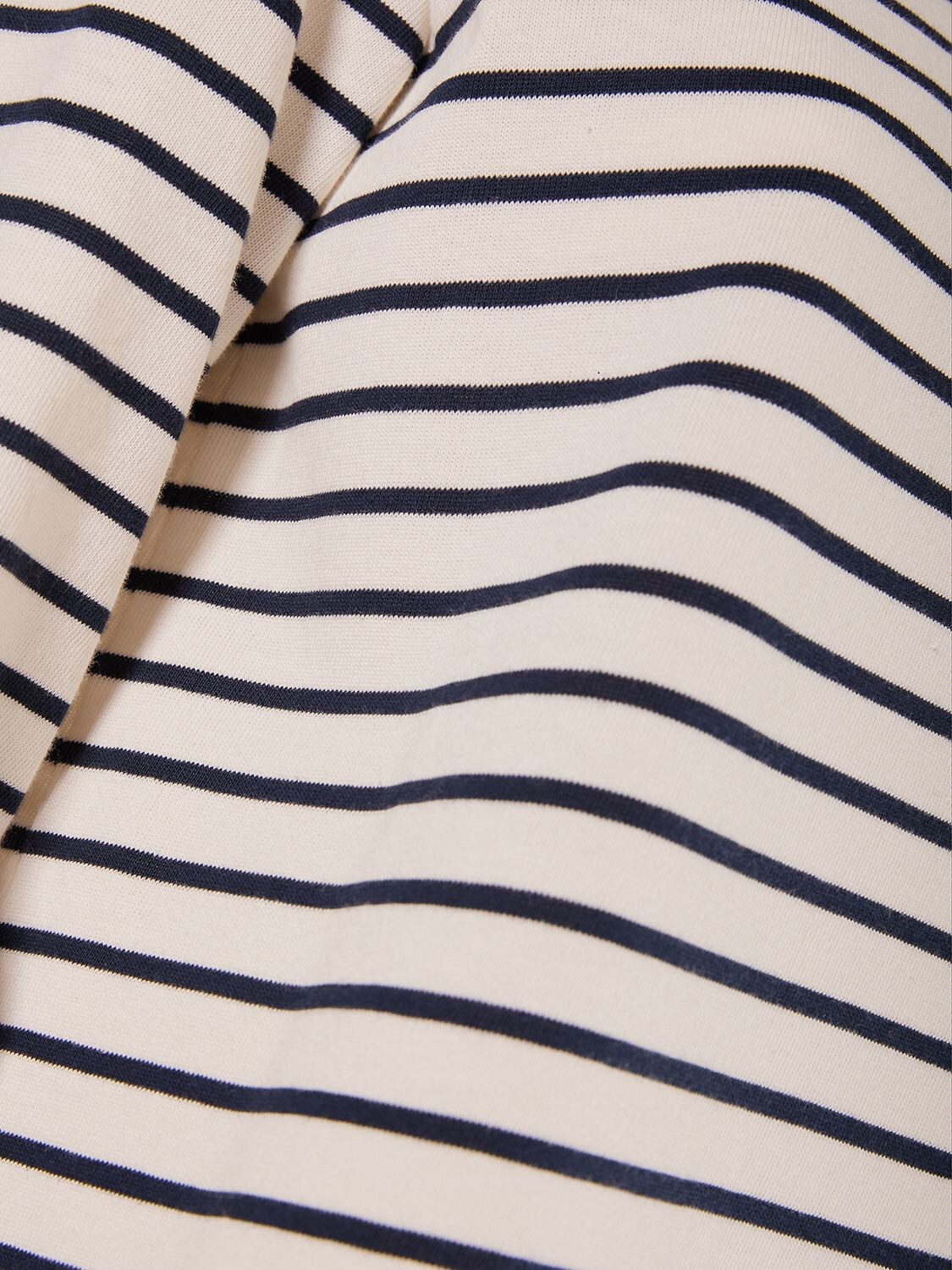 Shop Weekend Max Mara Erasmo Striped Jersey Long Sleeve Top In Ivory,navy