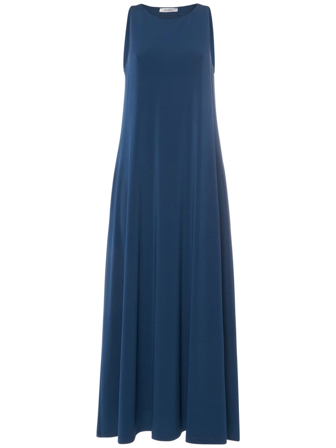 Shop Max Mara Supremo Jersey Sleeveless Dress In Blue