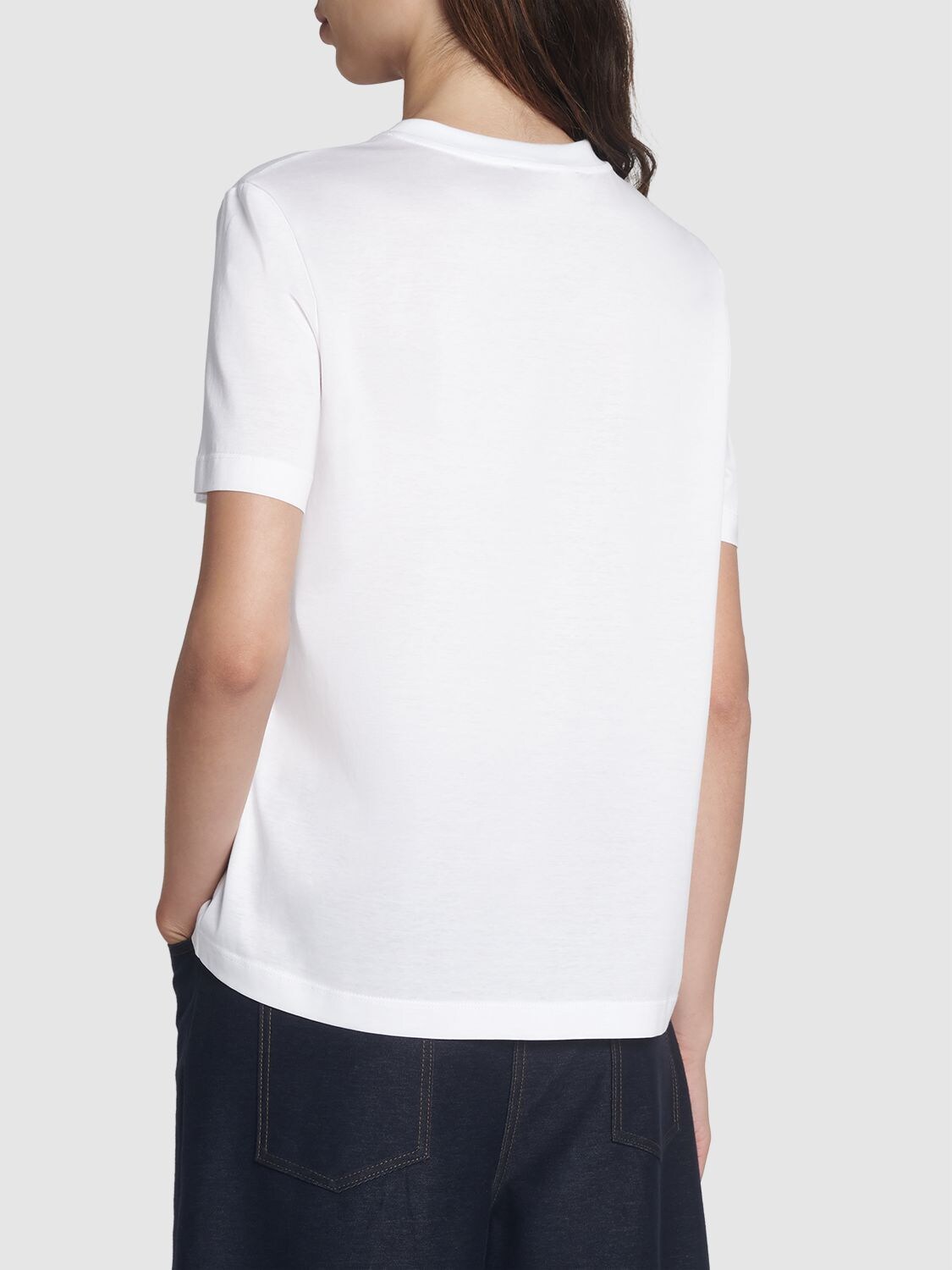 Shop Max Mara Obliqua Printed & Embroidered T-shirt In White,red