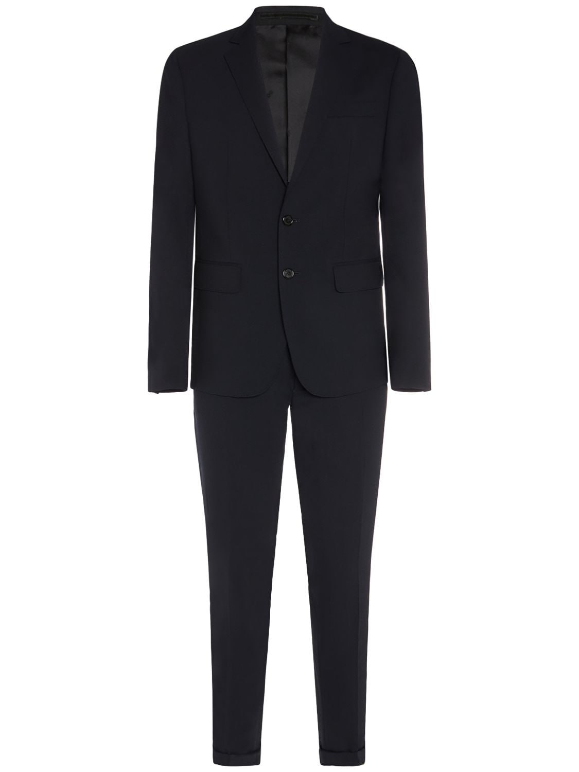 Dsquared2 Paris Fit Single Breasted Wool Suit In Schwarz