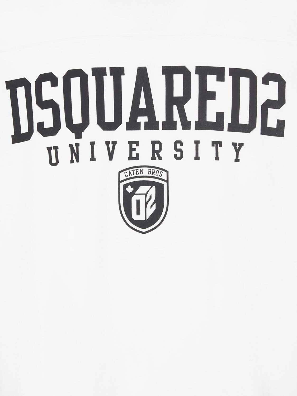 Shop Dsquared2 Varsity Logo Long Sleeved T-shirt In Weiss