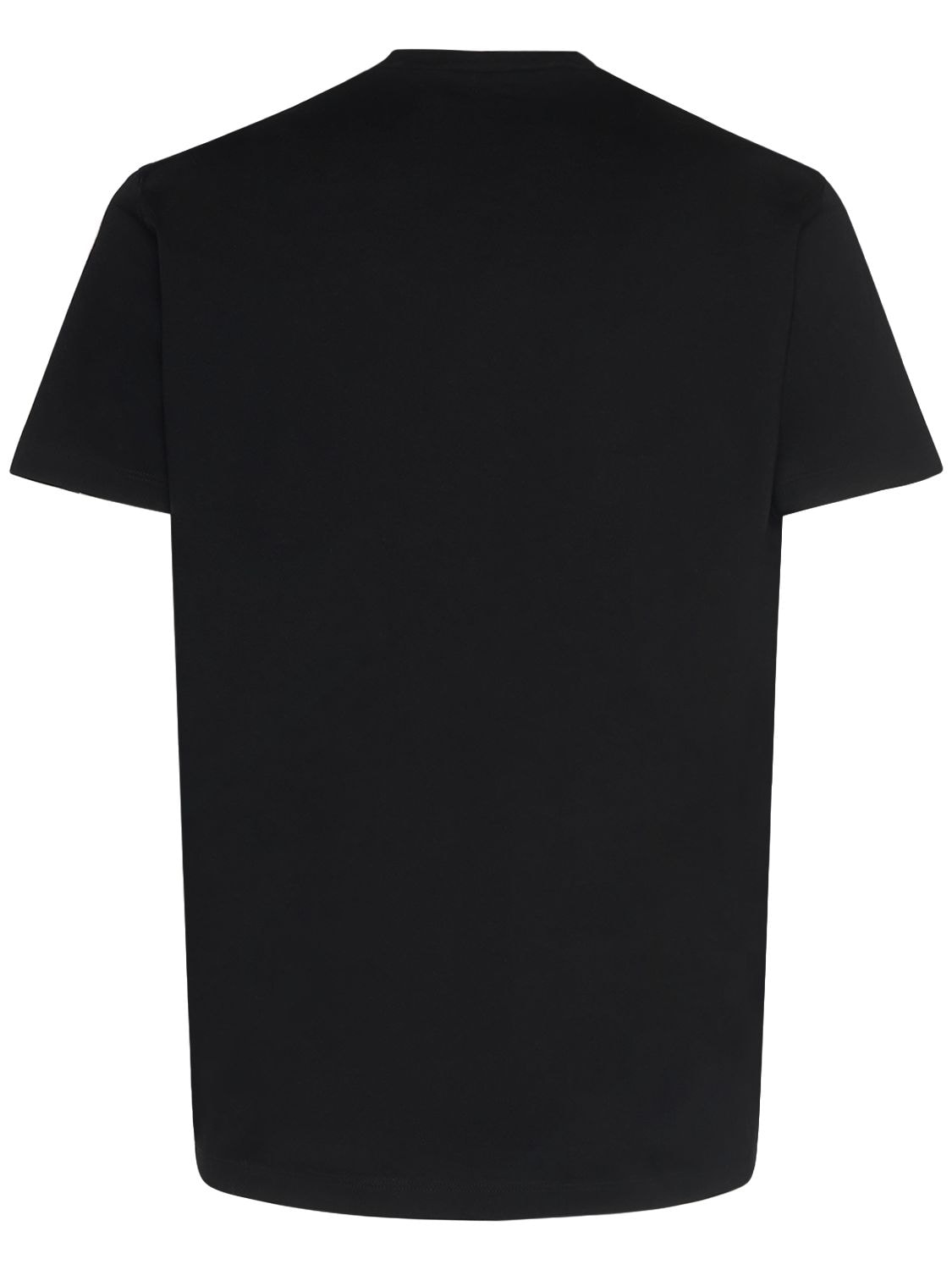 Shop Dsquared2 Printed Cotton T-shirt In Schwarz