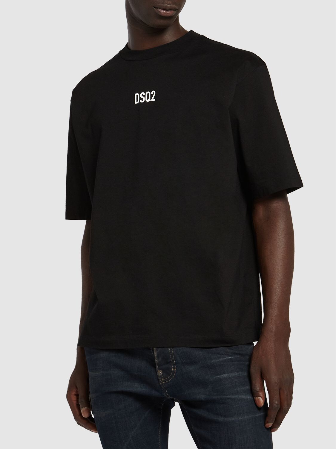 Shop Dsquared2 Loose Fit Cotton T-shirt In Schwarz